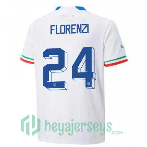 Italy (Florenzi 24) Away Jersey White 2023/2023