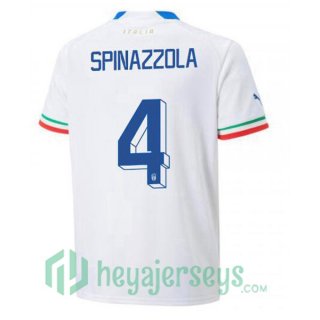 Italy (Spinazzola 4) Away Jersey White 2023/2023