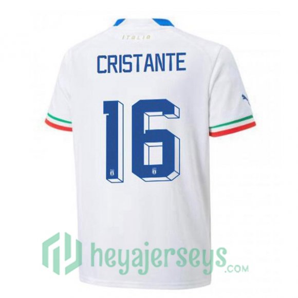 Italy (Cristante 16) Away Jersey White 2023/2023