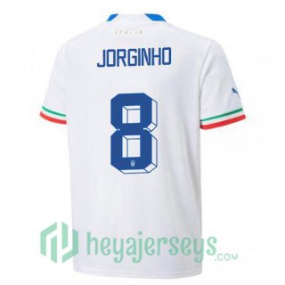 Italy (Jorginho 8) Away Jersey White 2023/2023