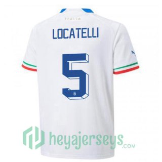 Italy (Locatelli 5) Away Jersey White 2023/2023
