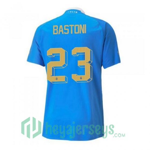 Italy（Bastoni 23）Home Jersey Blue 2023/2023