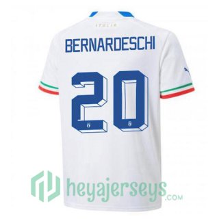 Italy (Bernardeschi 20) Away Jersey White 2023/2023