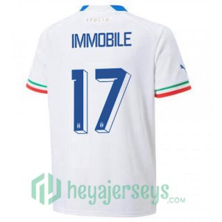 Italy (Immobile 17) Away Jersey White 2023/2023