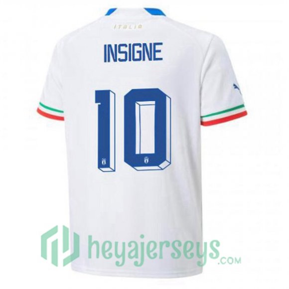 Italy (Insigne 10) Away Jersey White 2023/2023