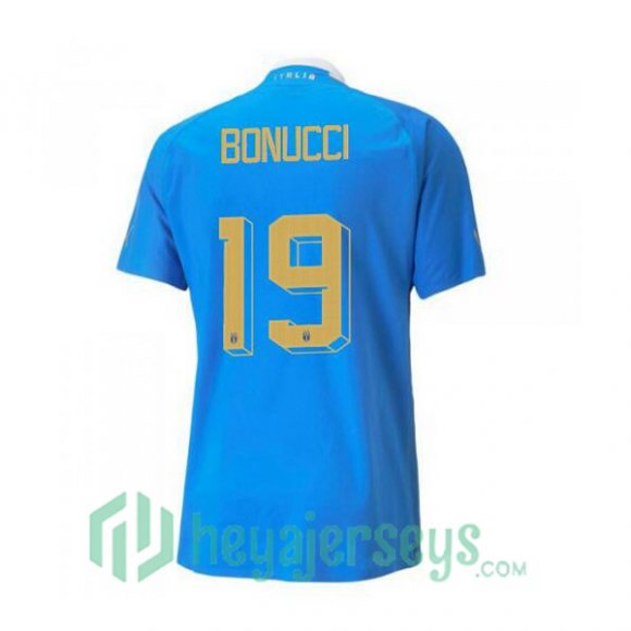 Italy（Bonucci 19）Home Jersey Blue 2023/2023