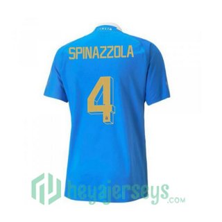 Italy（Spinazzola 4）Home Jersey Blue 2023/2023