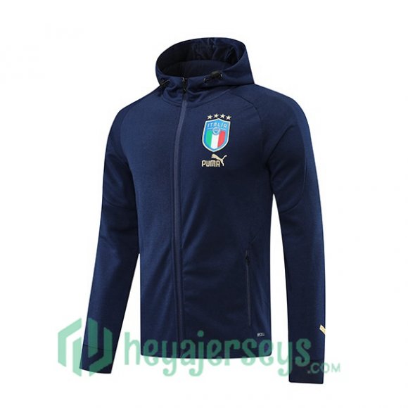 Italy Training Jacket Hoodie Royal Blue 2022/2023