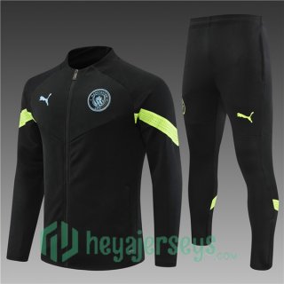 Manchester City Kids Training Jacket Suit Black 2022/2023