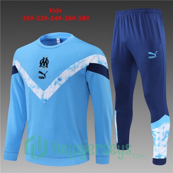 Olympique MarseilleKids Training Tracksuit Blue 2022/2023