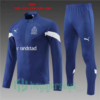 Olympique MarseilleKids Training Jacket Suit Royal Blue 2022/2023