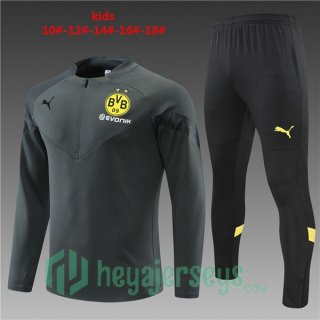 Borussia Dortmund Kids Training Jacket Suit Grey 2022/2023