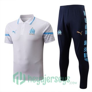 Olympique MarseillePolo Jersey + Pants White 2022/2023