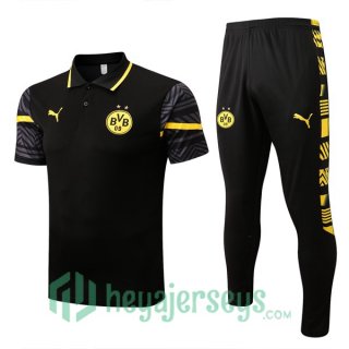 Borussia Dortmund Polo Jersey + Pants Black 2022/2023
