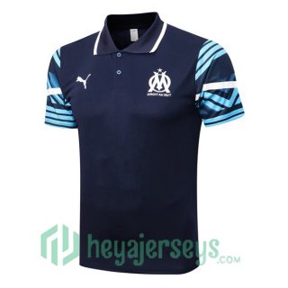 Olympique MarseillePolo Jersey Royal Blue 2022/2023