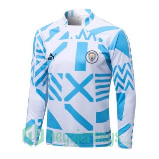 Manchester City Training Sweatshirt White Blue 2022/2023