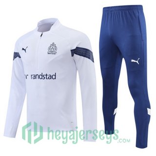 Olympique MarseilleTraining Jacket Suit White 2022/2023