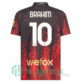 AC Milan (BRAHIM 10) Soccer Jersey Fourth Red Black 2022/2023