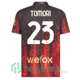 AC Milan (TOMORI 23) Soccer Jersey Fourth Red Black 2022/2023