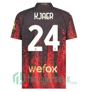 AC Milan (KJAER 24) Soccer Jersey Fourth Red Black 2022/2023