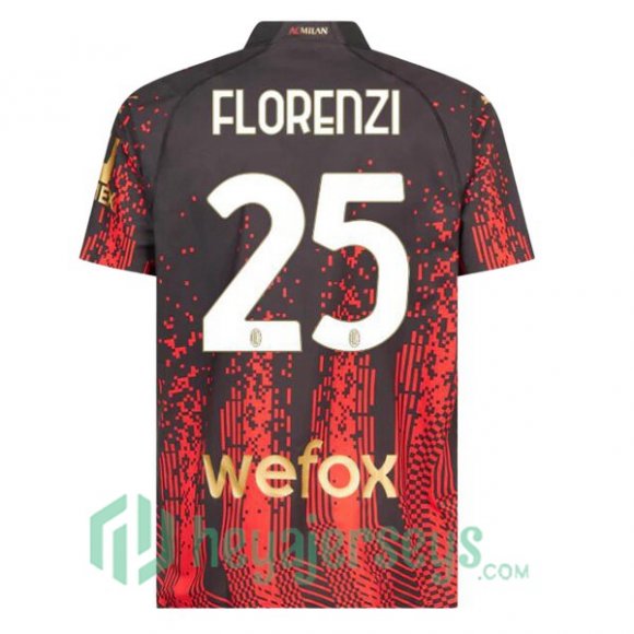 AC Milan (FLORENZI 25) Soccer Jersey Fourth Red Black 2022/2023