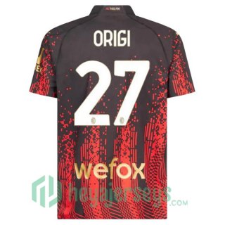 AC Milan (ORIGI 27) Soccer Jersey Fourth Red Black 2022/2023