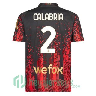AC Milan (CALABRIA 2) Soccer Jersey Fourth Red Black 2022/2023