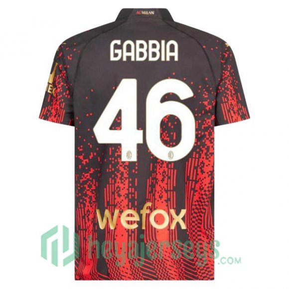 AC Milan (GABBIA 46) Soccer Jersey Fourth Red Black 2022/2023