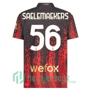 AC Milan (SAELEMAEKERS 56) Soccer Jersey Fourth Red Black 2022/2023