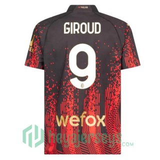 AC Milan (GIROUD 9) Soccer Jersey Fourth Red Black 2022/2023