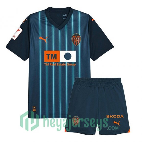 Valencia CF Kids Soccer Jersey Away Blue 2023/2024