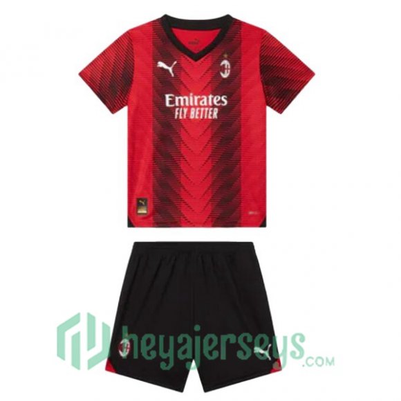 AC Milan Kids Soccer Jersey Home Red 2023/2024