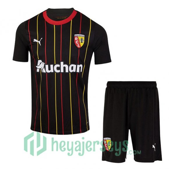 RC Lens Kids Soccer Jersey Home Black 2023/2024