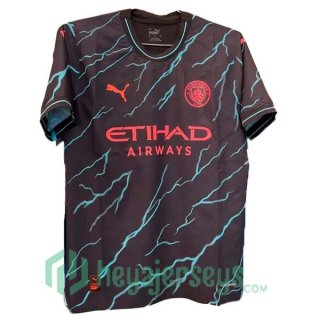 Manchester City Soccer Jersey Third Black Leaked Version 2023/2024