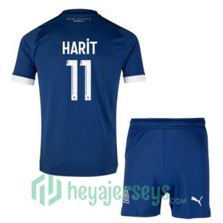 Marseille OM (HARIT 11) Kids Soccer Jersey Away Blue 2023/2024