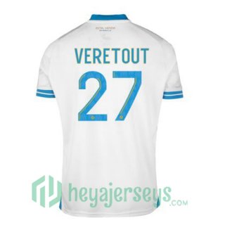 Marseille OM (VERETOUT 27) Soccer Jersey Home White 2023/2024