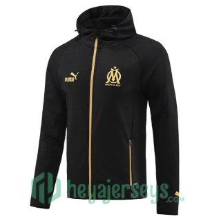 Olympique Marseille Training Jacket Hoodie Black 2023/2024