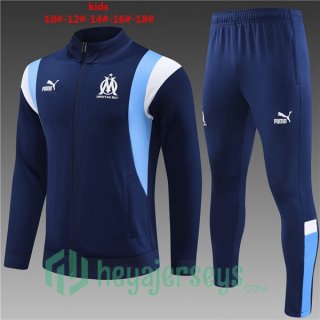 Marseille Kids Training Jacket Suit Royal Blue 2023/2024