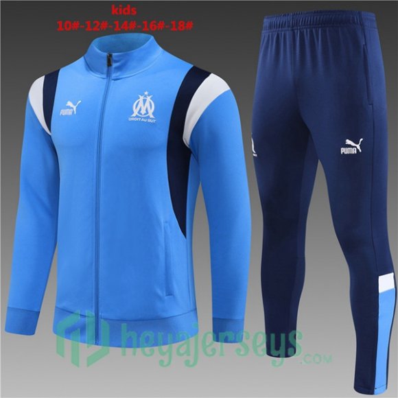 Marseille Kids Training Jacket Suit Blue 2023/2024