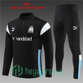 Marseille OM Kids Training Tracksuit Suit Black 2023/2024