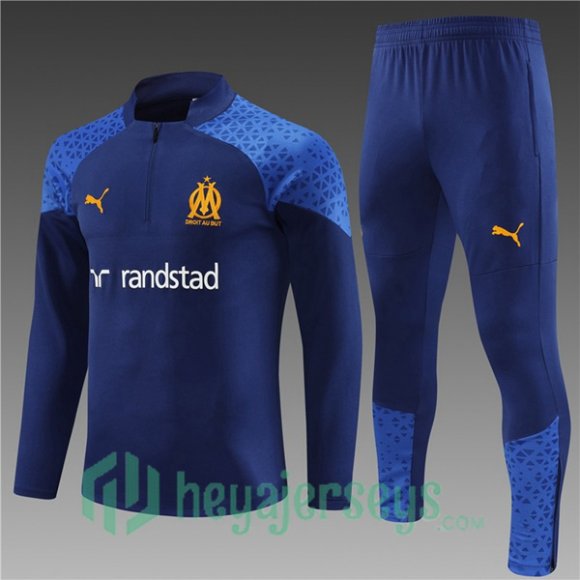 Marseille OM Kids Training Tracksuit Suit Blue 2023/2024