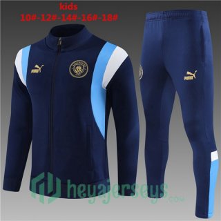 Manchester City Kids Training Jacket Suit Royal Bluee 2023/2024