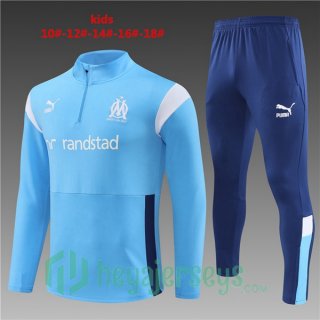 Marseille Kids Training Tracksuit Suit Blue 2023/2024