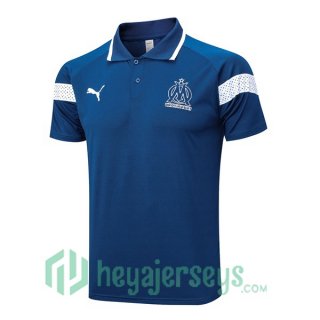Olympique Marseille Soccer Polo Blue 2023/2024
