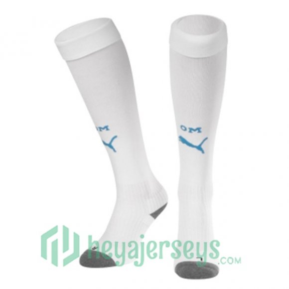 Marseille OM Soccer Socks Home White 2023/2024