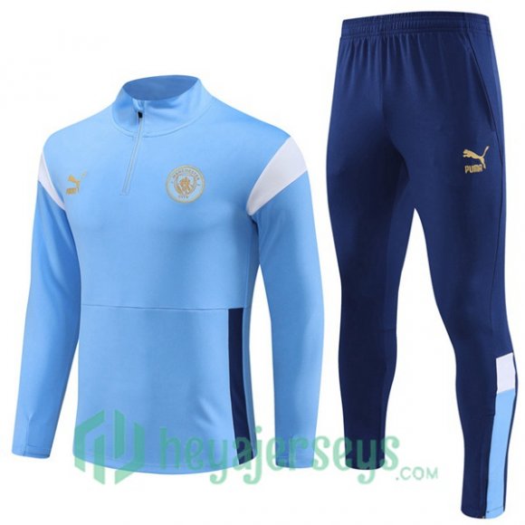 Manchester City Training Tracksuit Suit Blue 2023/2024