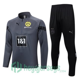 Borussia Dortmund Training Tracksuit Suit Grey 2023/2024