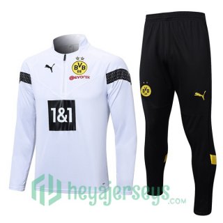 Borussia Dortmund Training Tracksuit Suit White 2023/2024