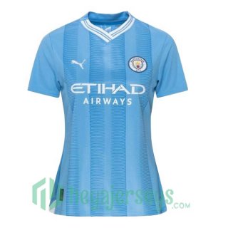 Manchester City Womens Soccer Jersey Home Blue 2023/2024
