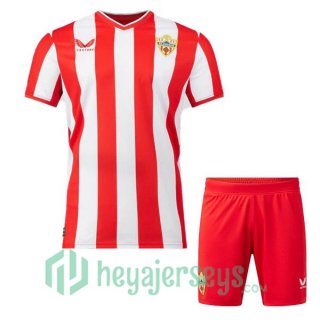 UD Almeria Kids Soccer Jersey Home Red White 2023/2024